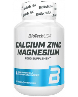 Calcium Zinc Magnesium 100 tabletas – BiotechUSA