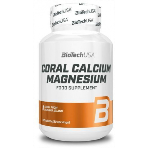 Coral Calcium Magnesium 100 Comprimidos-BiotechUSA