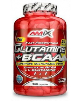 Glutamine + BCAA 360 Cápsulas – Amix