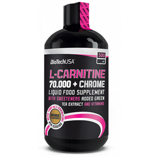 L-Carnitine 70.000 mg + Chrome Liquid Sabor Naranja 500 ml-BiotechUSA