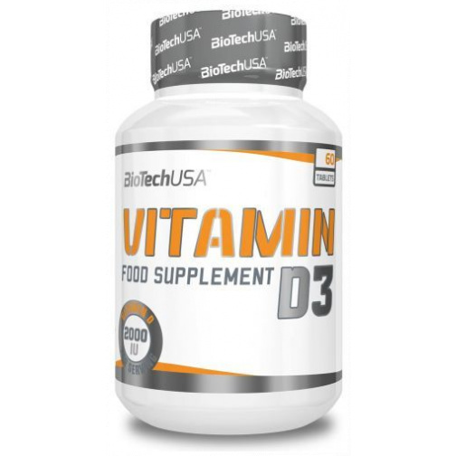 Vitamin D3 50 mcg 60 Tabletas-BiotechUSA