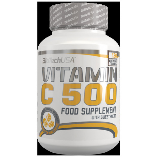 Vitamina C 500 Mg 120 Tabletas Masticables-BiotechUSA